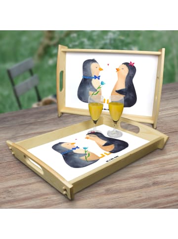 Mr. & Mrs. Panda sofatablett Pinguin Pärchen ohne Spruch in Weiß