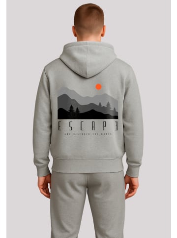 F4NT4STIC Hoodie Escape Discover the World Forest Landscape in grau meliert