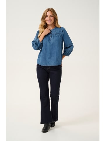 CULTURE Langarm-Bluse CUlivie Regular fit in Dark Blue Wash