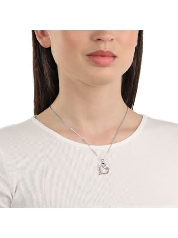 Amor Kette mit Anhänger Silber 925, rhodiniert+rosévergoldet in Bicolor