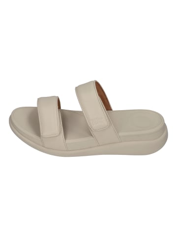 fitflop Pantoletten F-MODE GO ADJUSTABLE TWO-BAR BUCKLE SLIDES in weiß