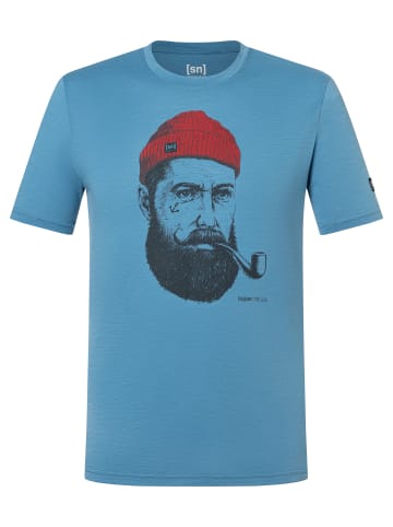 super.natural Merino T-Shirt M SN SAILOR TEE in grau