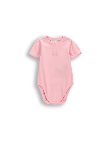 Coccodrillo Baumwollbody mit kurzen Ärmeln in gedämpftes Rosa