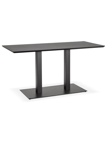 KADIMA DESIGN Multifunktionaler Designer-Tisch, Stabile Metallstruktur, Holzplatte in Schwarz