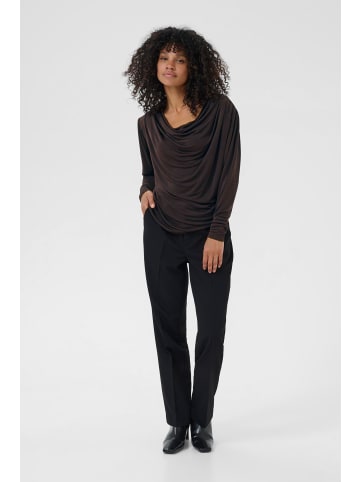 Kaffe Langarm-Bluse KAgina Regular fit in Black Coffee