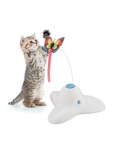 relaxdays Katzenspielzeug in Weiß - (B)20,5 x (H)33,5 x (T)18 cm