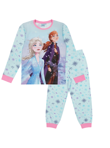 Disney Die Eiskönigin Disney Eiskönigin Schlafanzug Pyjama Langarm in blau