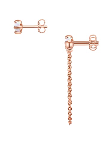 Glanzstücke München Ohrstecker aus Sterling Silber mit Opal (synth.) in roségold