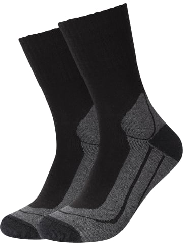 camano Unisex-Outdoor-Socken 2 Paar in schwarz