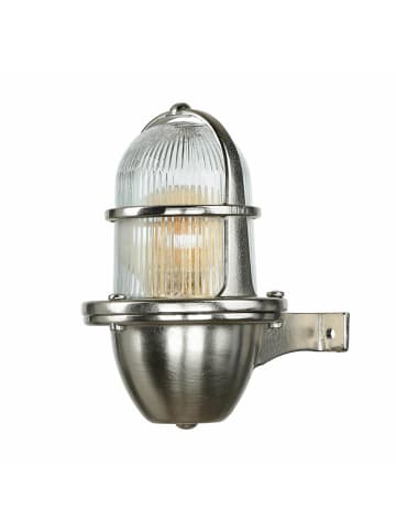 Licht-Erlebnisse Außen Wandlampe (B)11.5 x (H)18 cm in Nickel matt