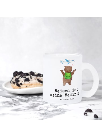 Mr. & Mrs. Panda Häferl Bär Reisen mit Spruch in Transparent