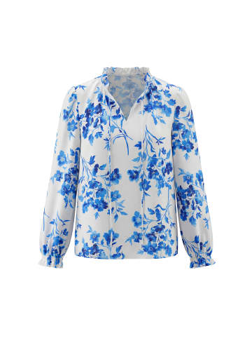 Usha Women Blouse in Blue White