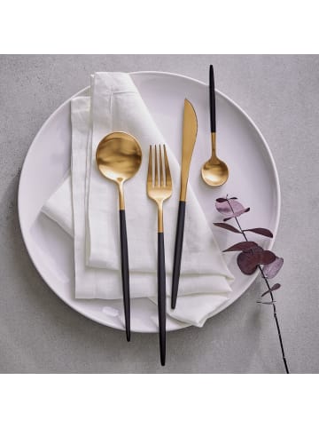 Butlers Butlers Besteck-Set STILETTO 4-tlg. in Schwarz / Gold