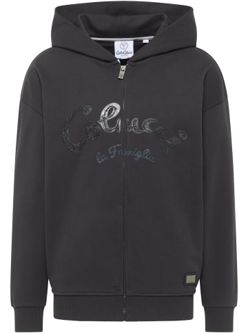 Carlo Colucci Kapuzensweatjacke Drasigh in Schwarz