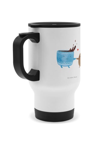 Mr. & Mrs. Panda Kaffeebecher Kaffee Bohne ohne Spruch in Weiß