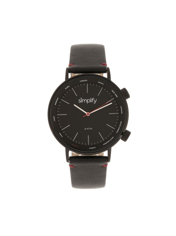 Simplify Die 3300 Lederarmbanduhr in Black