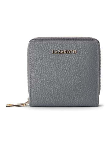 Lazarotti Bologna Leather Medium Zip-Around Geldbörse Leder 10 cm in grey