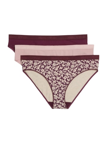 Marc O'Polo Slip Essentials in cherry/dark mauve/cherry print
