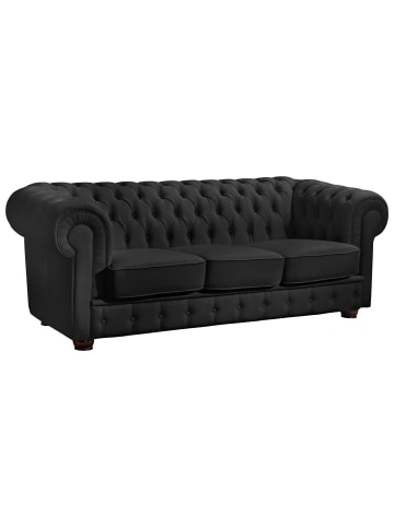 others SOFA 3-Sitzer Kalea pigmentiertes Nappaleder Buche nussbaum/schwarz