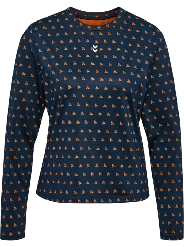 Hummel T-Shirt Hmlfast Multisport Damen in DRESS BLUES/DUSTY ORANGE