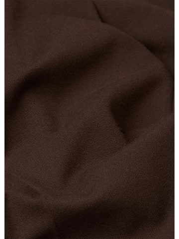 GOLDNER Kurzgröße:  Bequeme Hose CARLA mit Bügelfalte in dunkeltaupe