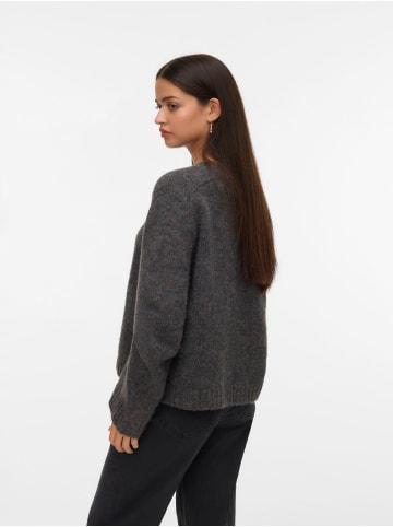 Vero Moda Strickpullover in Dark Grey Melange