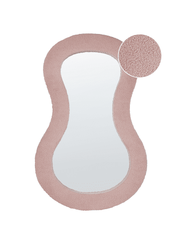 Beliani Wandspiegel PLANCHEZ in Rosa - (W) 70 x (H) 112 x (L) 5 cm Vertikal