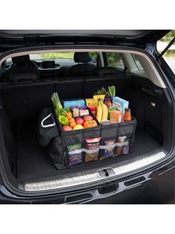 relaxdays Kofferraum Organizer in Schwarz - (B)40 x (H)30 x (T)40 cm