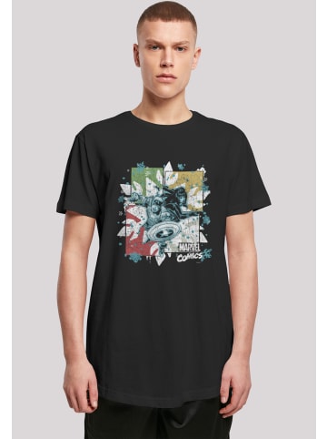 F4NT4STIC Long Cut T-Shirt Marvel Christmas Black Widow in schwarz