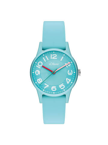 s.Oliver Armbanduhr Urban Color in hellblau