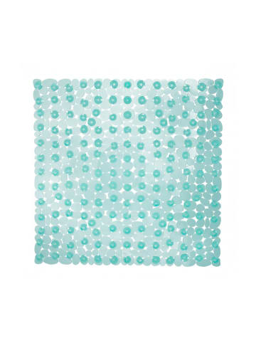 relaxdays Duschmatte in Blau - (B)53 x (T)53 cm