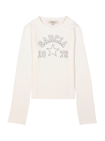 Garcia Langarmshirt mit Frontprint in off white