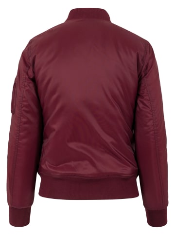 Urban Classics Urban Classics Damen Ladies Basic Bomber Jacket in burgundy
