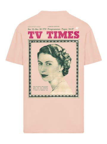 F4NT4STIC Oversize T-Shirt TV Times Queen Elizabeth II 1957 Cover in amber