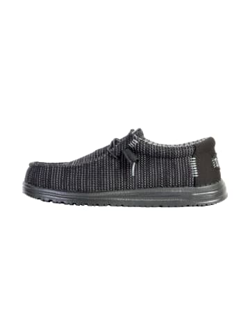 Hey Dude Mokassin mit Schnürsenkeln Wally Stretch Sox Schwarz