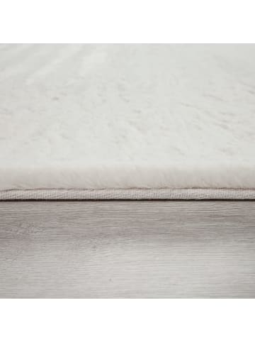 KADIMA DESIGN Hochflor Teppich Unifarben schmutzabweisend in Creme