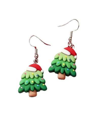 Adeliás Weihnachtsschmuck Ohrringe Ohrhänger Weihnachtsbaum aus Harz in bunt