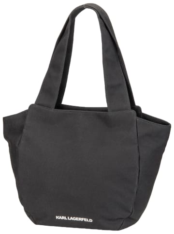Karl Lagerfeld Shopper K/Signature Ruffled Logo Shopper in Black