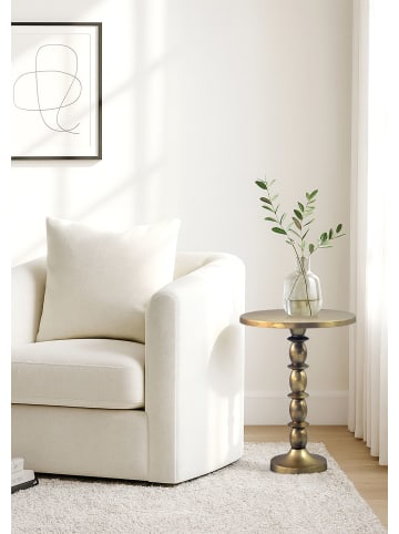 FineBuy Beistelltisch in Gold / Aluminium / 40x40x56