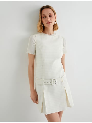 KOTON Kleid in Weiß Karomuster