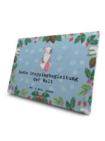 Mr. & Mrs. Panda Tee Adventskalender Panda Beste Shoppingbegleit... in Eisblau