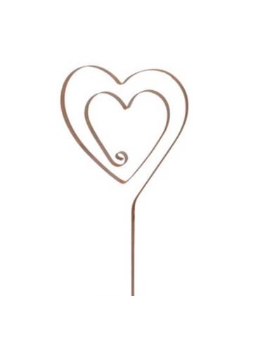 AltoBelli Gartenstecker AMORE Gartenstab HERZ Metall Rost Patina 80 cm