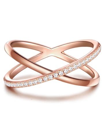 Glanzstücke München Ring Sterling Silber roségold Zirkonia weiß in roségold