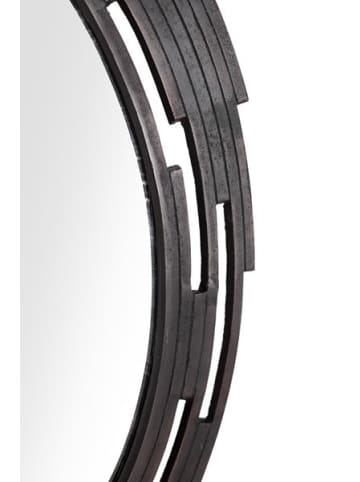 Giner y Colomer Runder Spiegel mit flachem Metallrahmen in Bronze