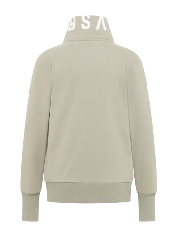 ELBSAND Zip-Jacke mit Stehkragen Alvis in Pale Fern + White