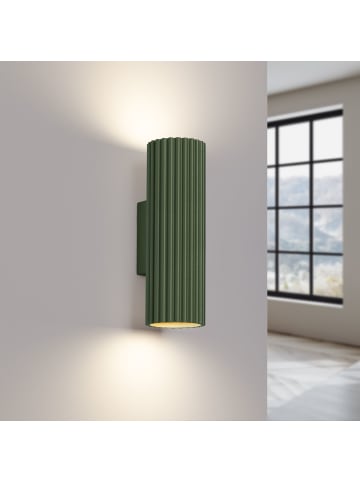 Licht-Erlebnisse Wandlampe (B)6.5 x (H)20 cm in OlivgrünOlivgrün