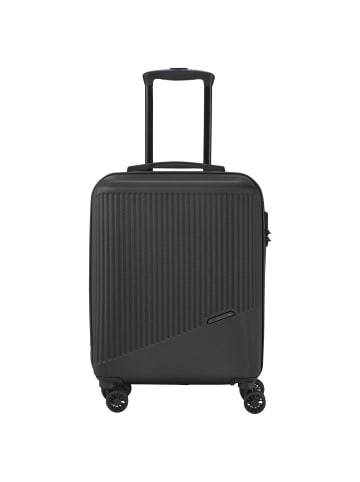 travelite Bali - 4-Rollen-Kabinentrolley S 55 cm (weiß/cognac) in schwarz