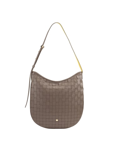 DuDu Sylvie Schultertasche Leder 36.5 cm in taupe