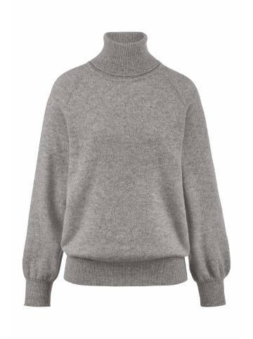 Hessnatur Strick Rollkragen Pullover in hellgrau