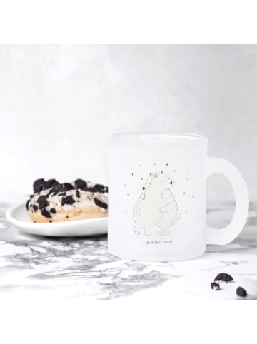 Mr. & Mrs. Panda Glühweinbecher Eisbär Umarmen ohne Spruch in Transparent